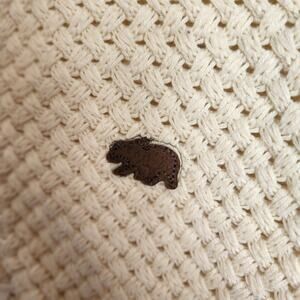 Cream Lucky Brand Open Knit Men's Sweater